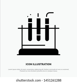 Tube, Lab, Test, Medical solid Glyph Icon vector