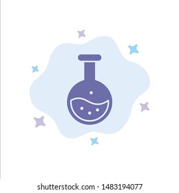 Tube, Labe, Science, Test, Education Blue Icon on Abstract Cloud Background