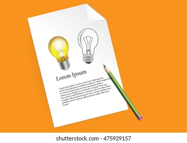 tube light picture on white paper for presentation or information