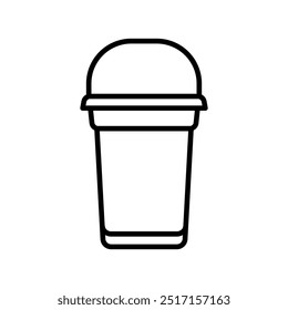 Tube line icon. Vector isolated element. Editable stroke.