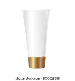 Tube mock-up for cream. Isolated on white background. Packaging collection. Vector illustration.