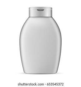 Tube Mock-Up For Cream Template. Vector illustration. Realistic white tube. For cosmetics, ointments, cream, glue. Realistic Cosmetic bottle can sprayer container. White tubular bottle template. 