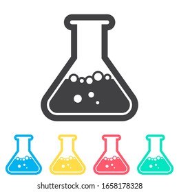 Tube multi color icon set. Simple glyph, flat vector of medical icons for ui and ux, website or mobile application