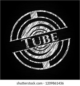 Tube on chalkboard