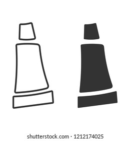 Tube. Packaging. Vector icon.