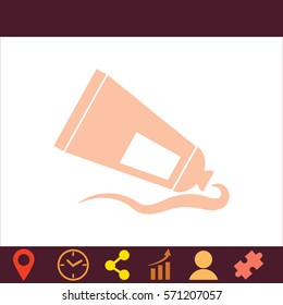 Tube of paint  icon. Vector design.