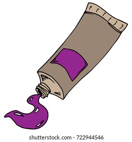 Tube with paint. vector illustration.