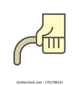 Piezas de instalación de aire acondicionado y herramientas diseño de icono vectorial, trazo editable.