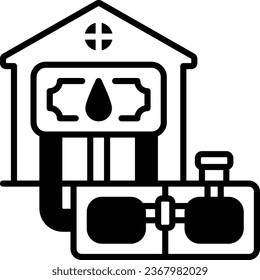 Tube and Pipe Wiring vector icon design, Handyman Services symbol, House Repairing sign, Civil Engineering and Building Contractor stock illustration, Water and Serwerage System concept