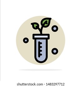 Tube, Plant, Lab, Science Abstract Circle Background Flat color Icon