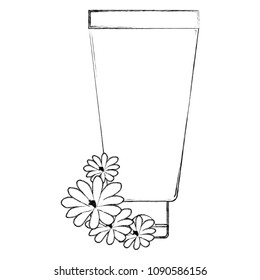 tube plastic of beautiful product with floral decoration