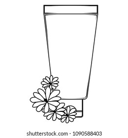tube plastic of beautiful product with floral decoration