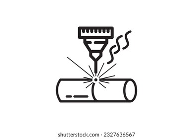 Plantilla vectorial de diseño de iconos de corte láser de tubo y perfil