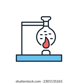 Tube Research related vector line icon. Isolated on white background. Vector illustration. Editable stroke