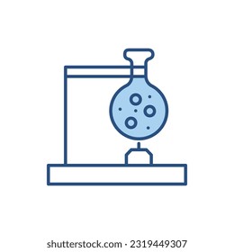 Tube Research related vector line icon. Isolated on white background. Vector illustration. Editable stroke