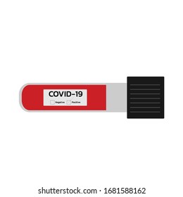 Tube of sample blood for test experiment
