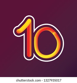Tube script with 10 number