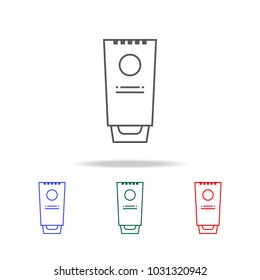 a tube of shampoo icon. Elements in multi colored icons for mobile concept and web apps. Icons for website design and development, app development on white background