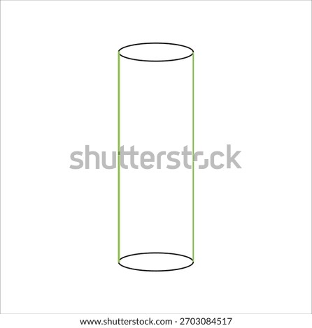 A tube shape vector is a clean and simple geometric design representing a cylindrical or hollow form. It can symbolize pipelines, containers, industrial elements, or abstract shapes in graphic design