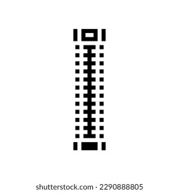 tube smoker glyph icon vector. tube smoker sign. isolated symbol illustration