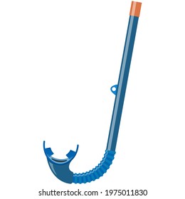 Tube for snorkel mask vector diving scuba equipment
