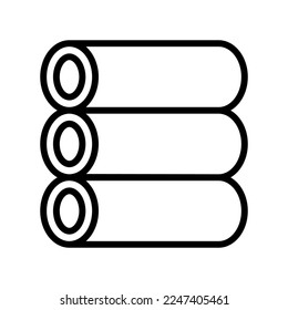 tube steel production line icon vector. tube steel production sign. isolated contour symbol black illustration
