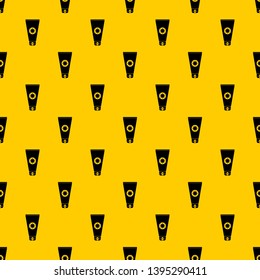 Tube with sunbathing cream pattern seamless vector repeat geometric yellow for any design