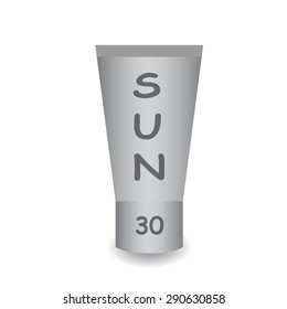 A tube of sunscreen for the skin. Vector.
