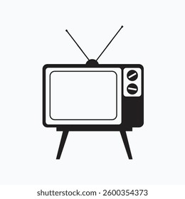 tube television silhoutte vector design illustration