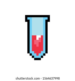 tube test 8 bits pixelated style icon vector illustration design