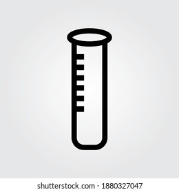 Tube Test Icon. Vector Line Icon. Editable Stroke. Pixel Perfect. Premium Illustration