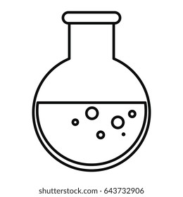 Chemical Round Flask Icon Outline Illustration Stock Vector (Royalty ...