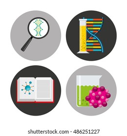 tube test laboratory experiment icon vector illustration design