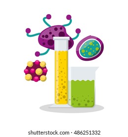 tube test laboratory experiment icon vector illustration design