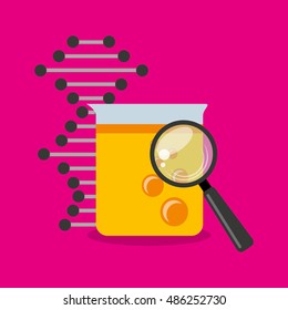tube test laboratory experiment icon vector illustration design
