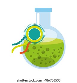 tube test laboratory experiment icon vector illustration design