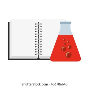 tube test laboratory experiment icon vector illustration design