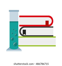 tube test laboratory experiment icon vector illustration design