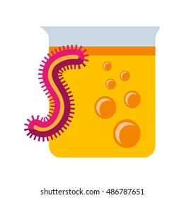 tube test laboratory experiment icon vector illustration design
