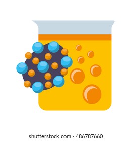 tube test laboratory experiment icon vector illustration design