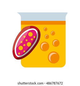 tube test laboratory experiment icon vector illustration design