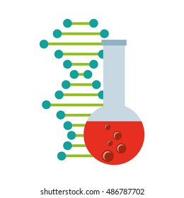 tube test laboratory experiment icon vector illustration design
