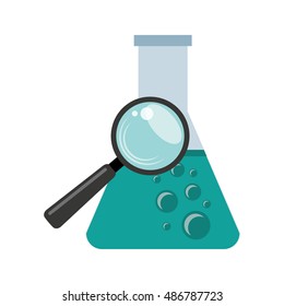 tube test laboratory experiment icon vector illustration design