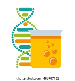 tube test laboratory experiment icon vector illustration design