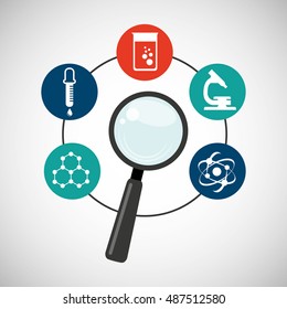 tube test laboratory experiment icon vector illustration design