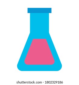 tube test laboratory flat style icon vector illustration design