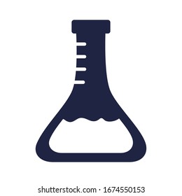 tube test laboratory silhouette style vector illustration design