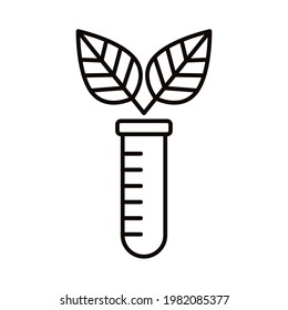 tube test and leafs linear style icon