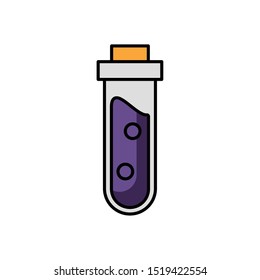 tube test with magic spell halloween vector illustration design