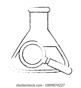 tube test with magnifying glass